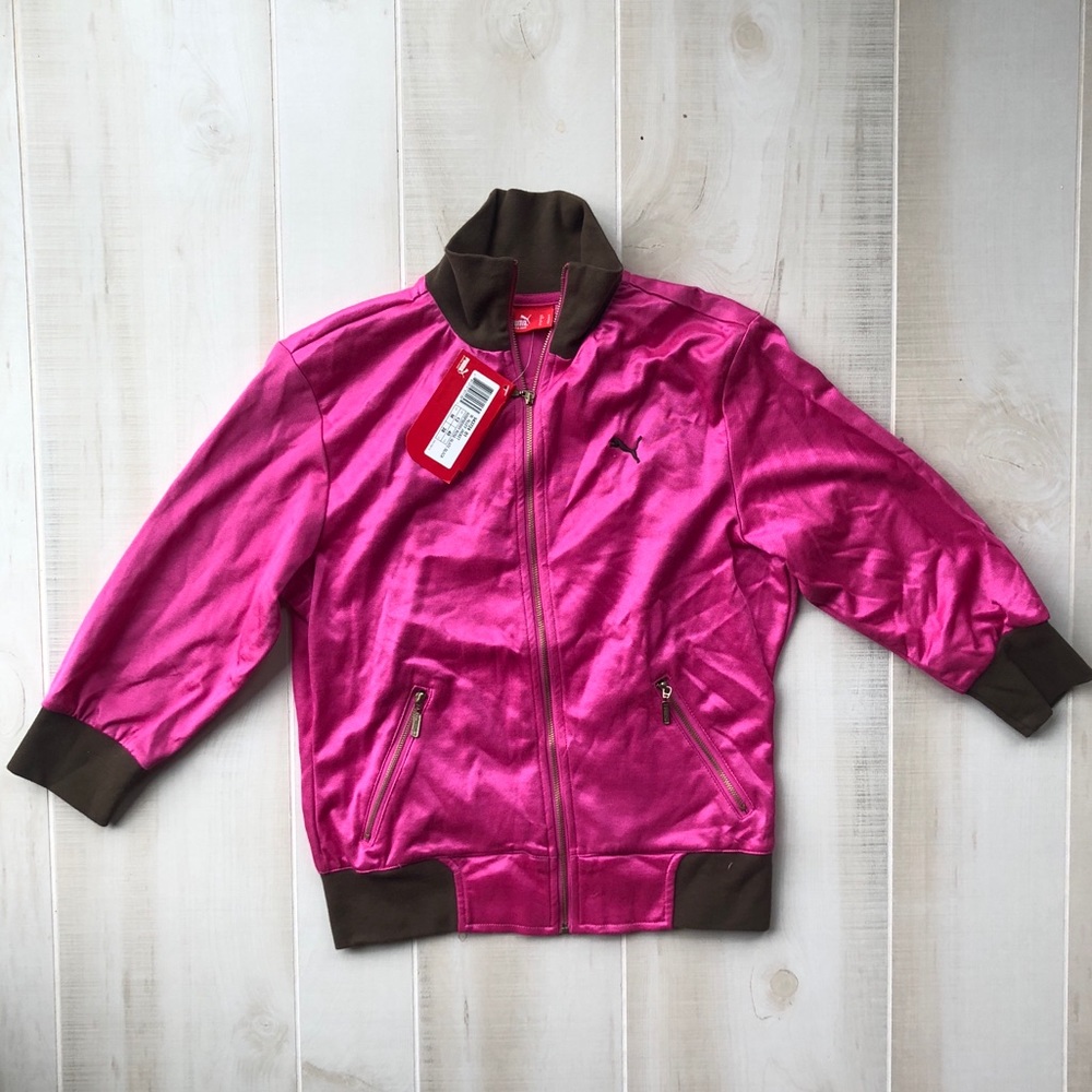 NWT Puma Pink & Brown Track Jacket